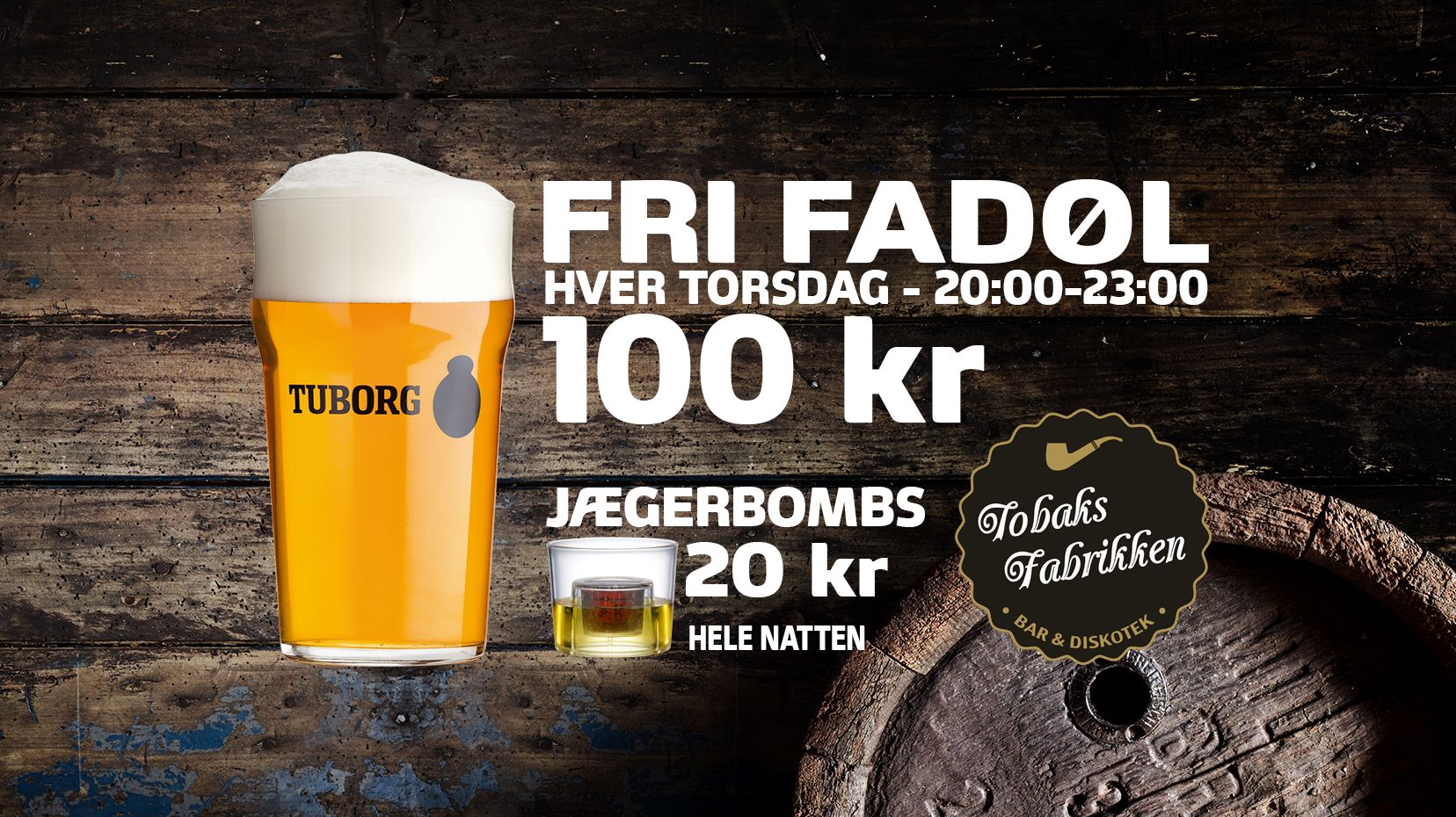 Fri fadøl 3 TIMER // Tobaks Fabrikken